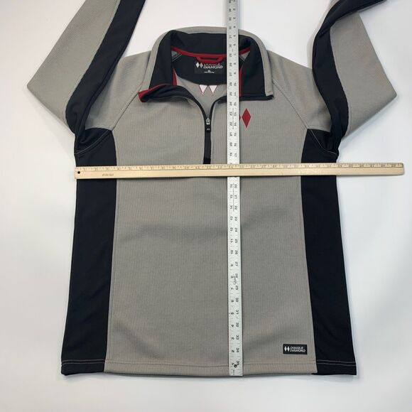 Double Diamond Sweatshirt Mens XL Extra Large Grey Fleece Lined Quarter Zip Hike - Picture 6 of 11